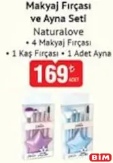 NATURALOVE MAKYAJ FIRÇASI VE AYNA SETİ